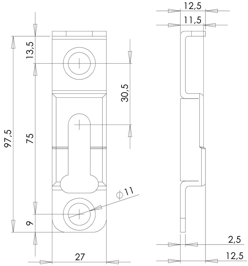 Gegenhalter H400 zum Anschrauben