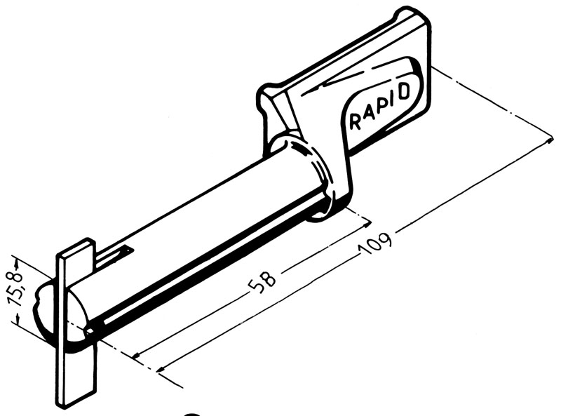 Scharnierbolzen Rapid 25/30 mit Fallnase zum Anschweissen