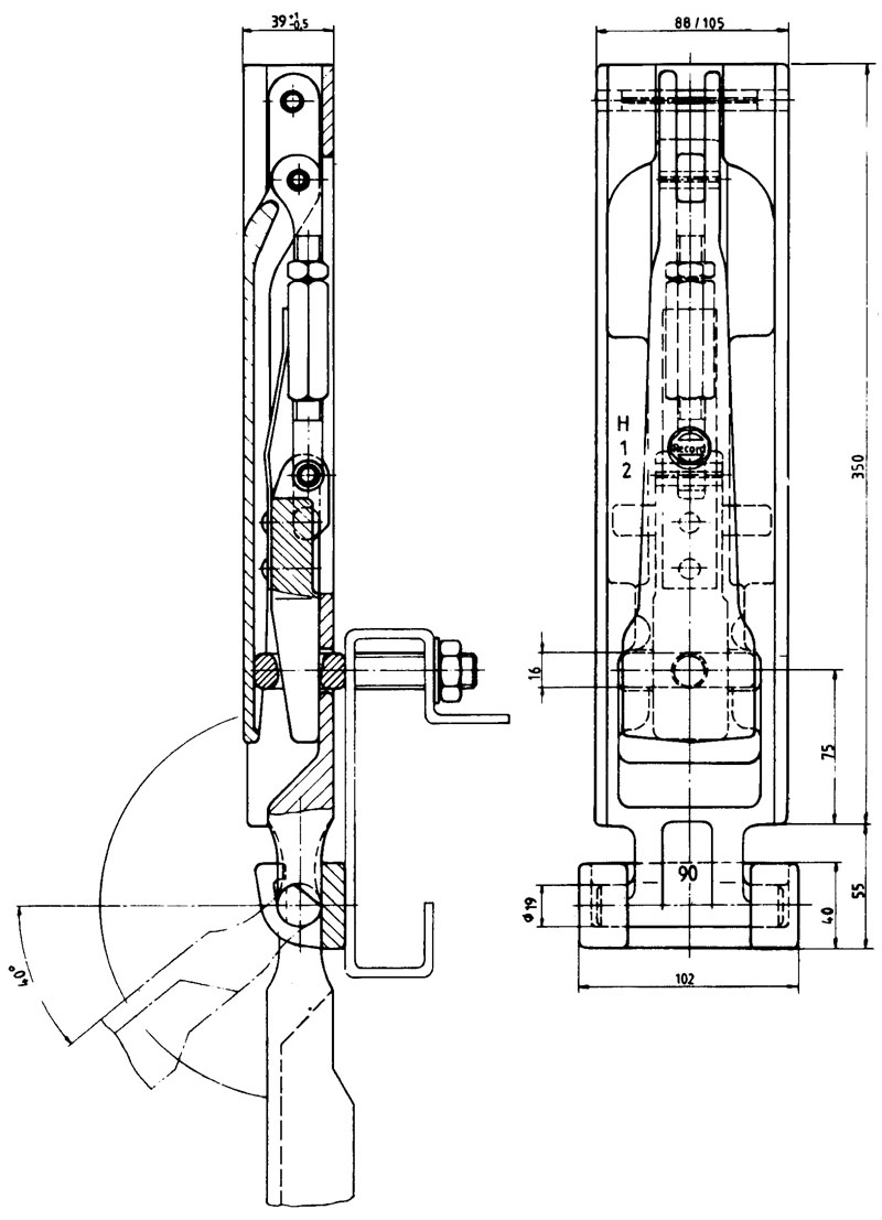 Rungenverschluss Record H12